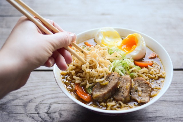 Asian noodles raman