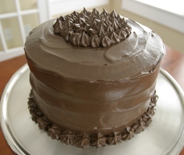 Dark chocolate orange layer cake