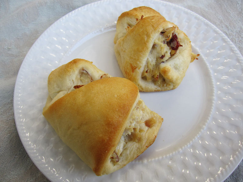 creamy chicken stuffed crescent rolls