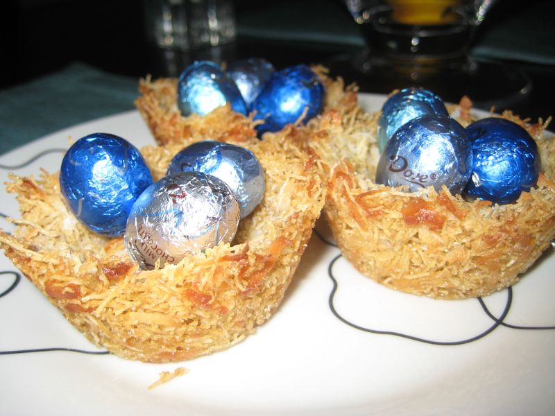 edible easter egg nests