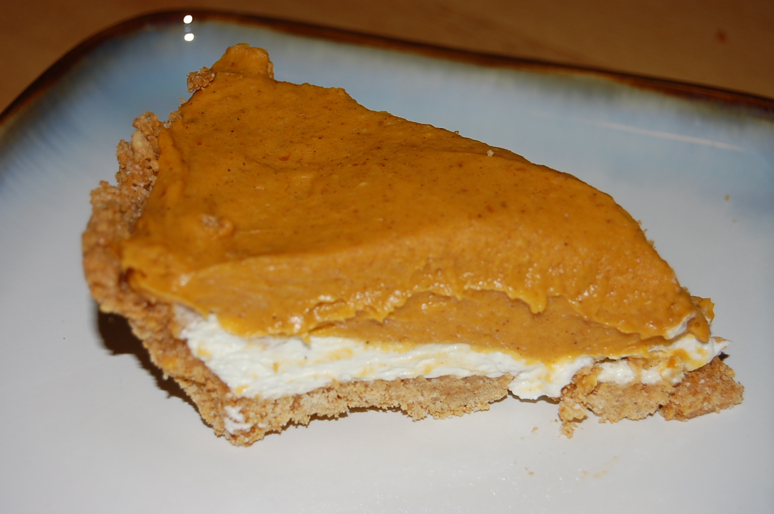 Sensational double layer pumpkin pie with ginger graham crust