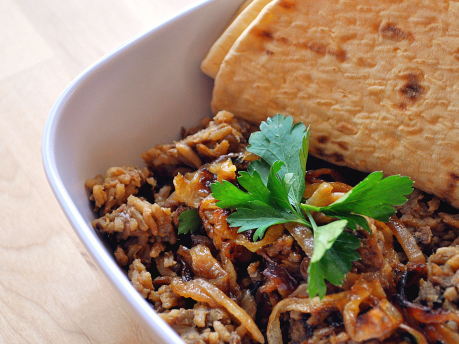 mujadara: rice, lentils & caramelized onions