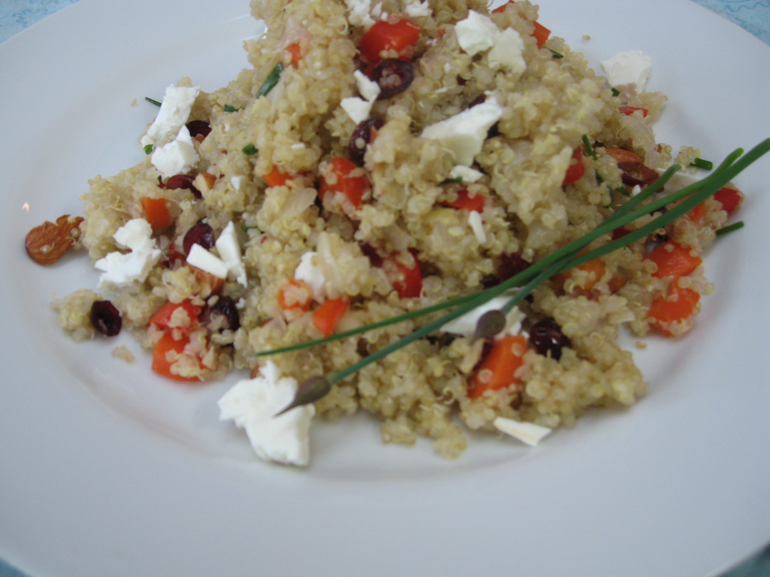 quinoa pilaf with cranberries and almonds