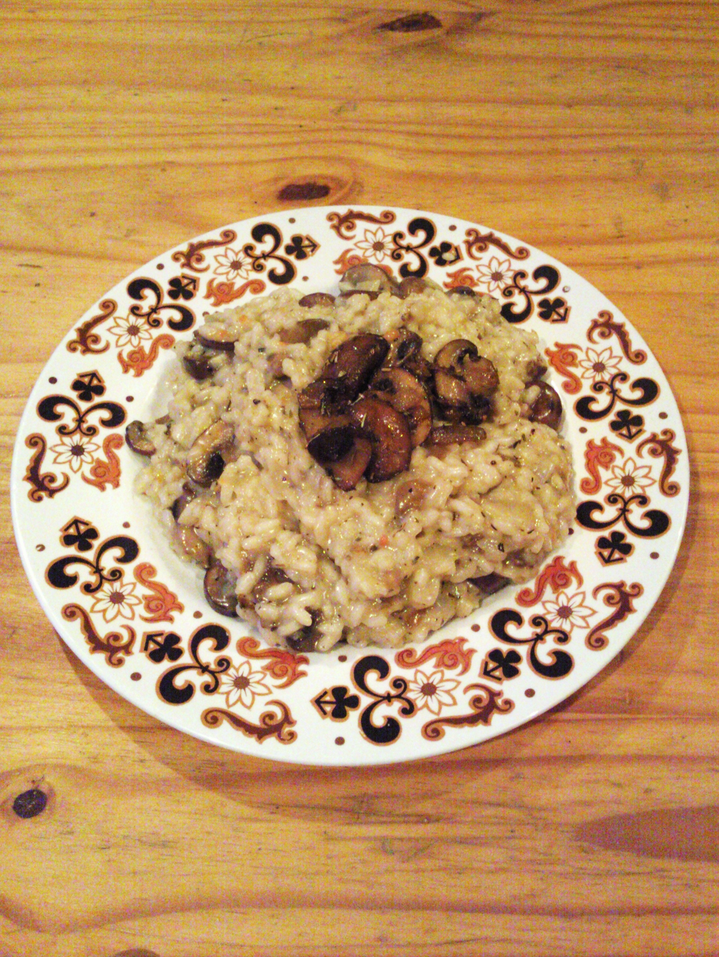 basic mushroom risotto