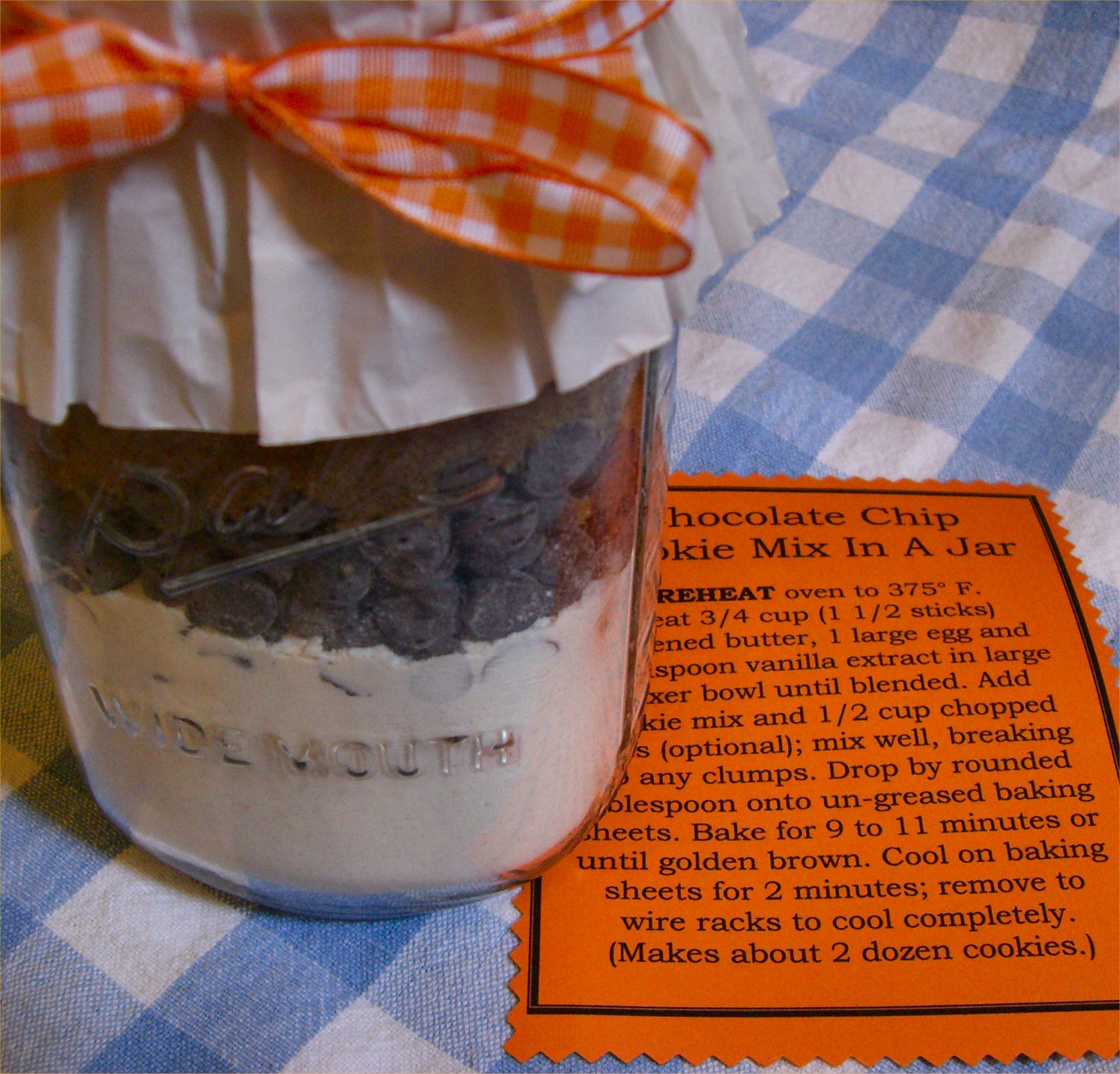 cookie mix in a jar – chocolate chip
