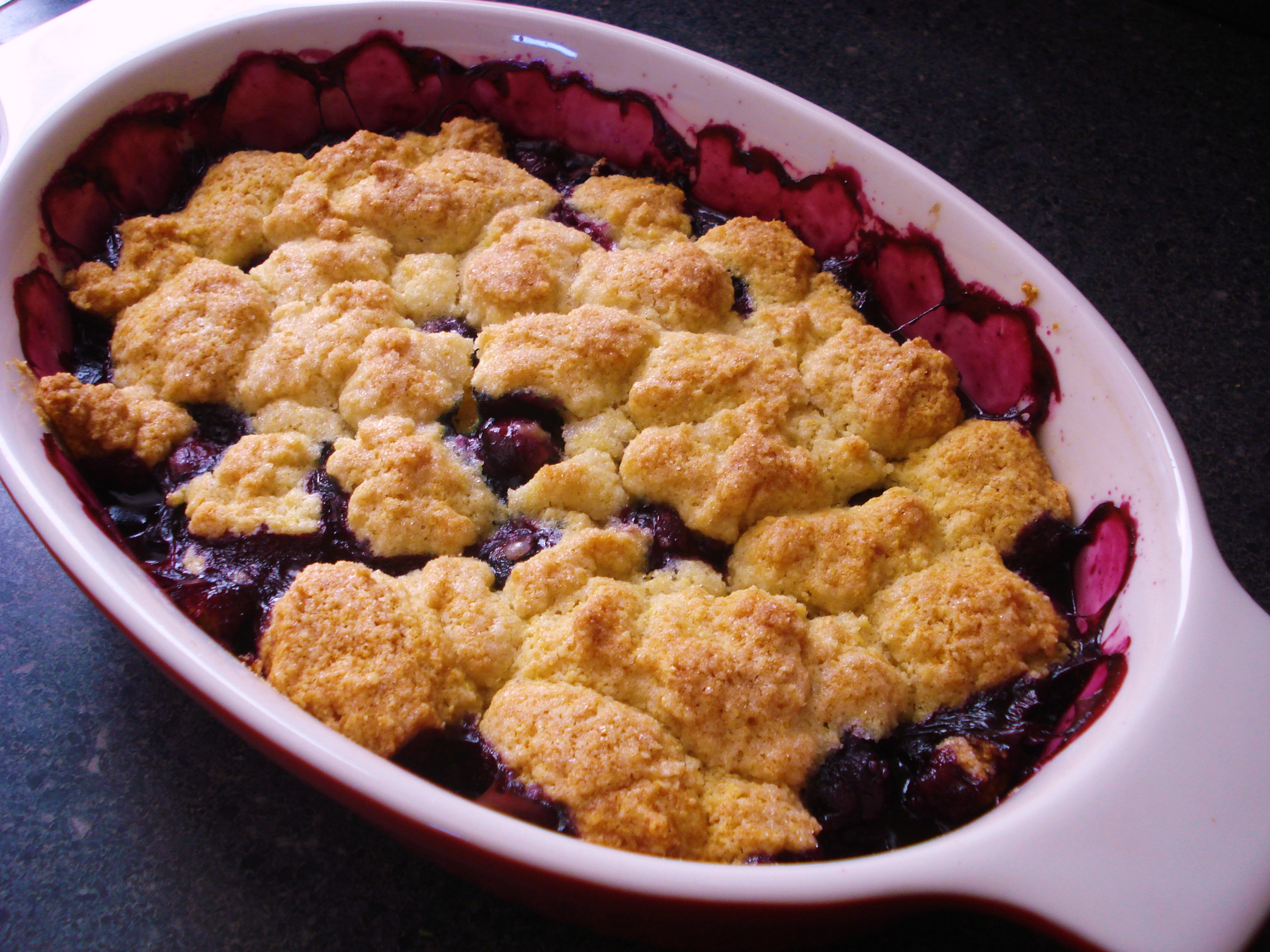 blueberry cobbler for two