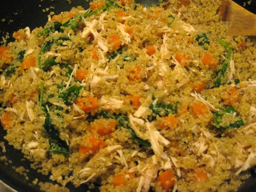chicken and spinach quinoa