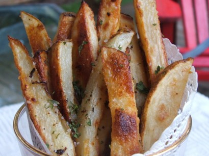 french fries, oven fried!