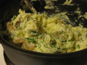 creamy chunky ricotta mashed potatoes