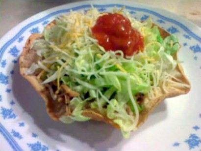 restaurant-thentic chicken taco salad