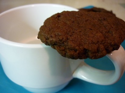 chocolate chocolate-chip espresso cookies (vegan)