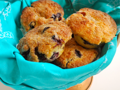 orange-scented blueberry muffins