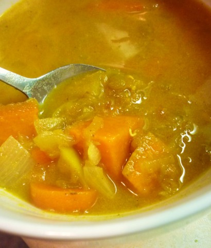 sweet apple lentil soup