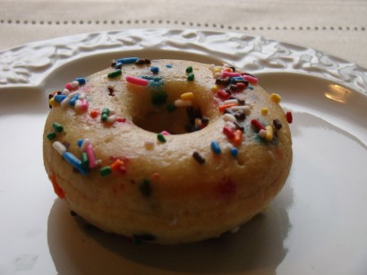 baked cake batter doughnuts