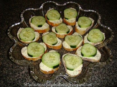 cucumber & dill canapes