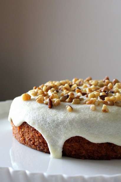 yellow zucchini cake with sour cream frosting