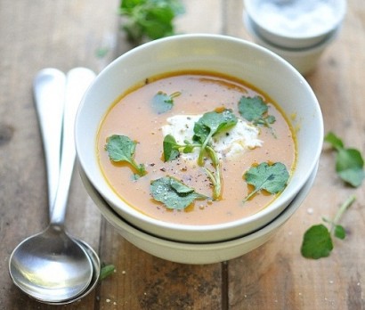 sweet potato and brown butter soup