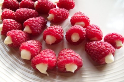 White Chocolate Ganache Raspberries