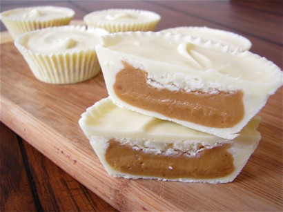 White chocolate peanut butter cups