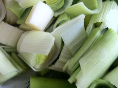 british style leek and potato soup – with sour cream topping!