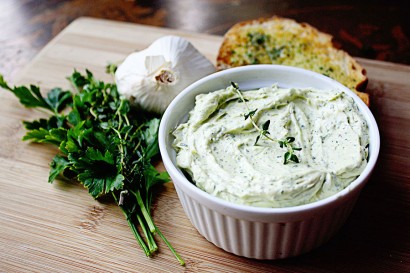 roasted garlic and herb compound butter