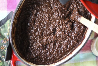 champorado (chocolate rice pudding or porridge)