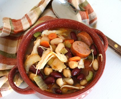 Three Bean Chicken Andouille Soup | Tasty Kitchen: A Happy Recipe ...