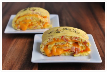 Baked western omelette egg roll