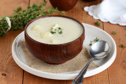 Creamy potato onion soup