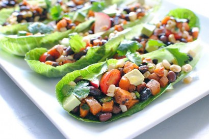 vegetarian mexican salad boats