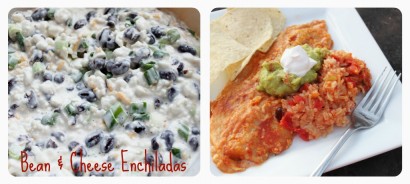 bean & cheese enchiladas