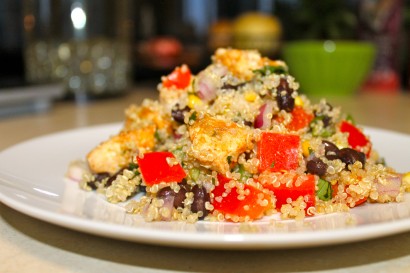 fiesta quinoa and chicken salad