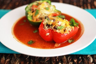mexican stuffed peppers with quinoa and black beans