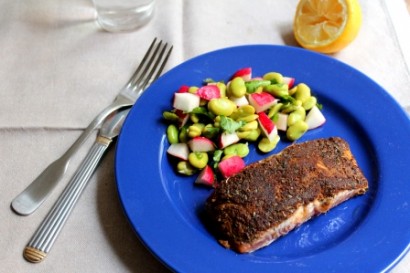 Spice crusted salmon
