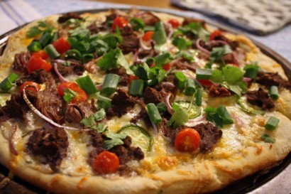 southwestern carnitas pizza