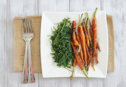 Brown sugar candied baby carrots