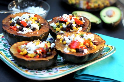 Southwest Stuffed Acorn Squash with Goat Cheese | Tasty Kitchen: A ...