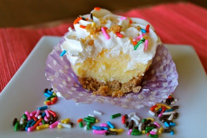 mini cake batter cheesecakes