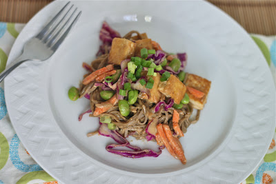 soba noodles & tofu with spicy peanut sauce