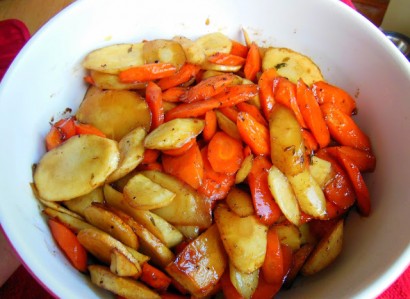 honey glazed carrots and parsnips