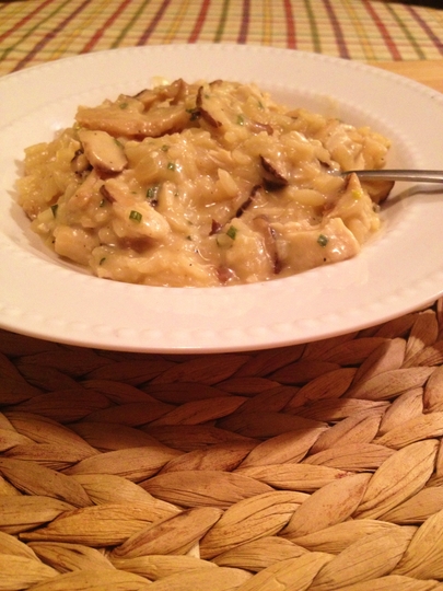 creamy chicken & mushroom risotto