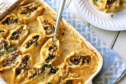 Stuffed Shells with Pumpkin Sage Béchamel Sauce | Tasty Kitchen: A ...