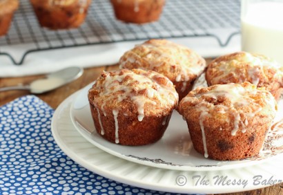 glazed snickerdoodle muffins