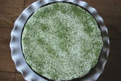 matcha (green tea) icebox cheesecake