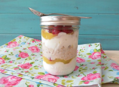raspberry lemon breakfast jar