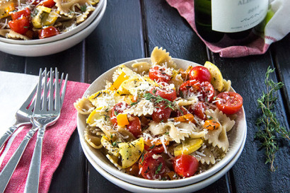 Grilled Veggie Pasta with White Wine and Parmesan | Tasty Kitchen: A ...