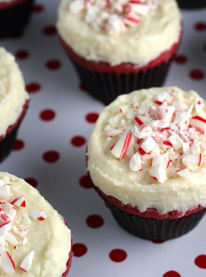 peppermint red velvet cupcakes