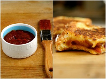 caramelized onion barbecue grilled cheese