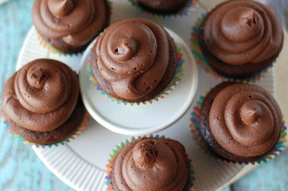 Chocolate chip cookie dough mocha cupcakes