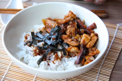quick teriyaki chicken & shiitake mushrooms